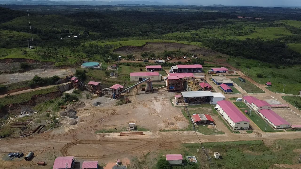 Aerial view of a processing plant